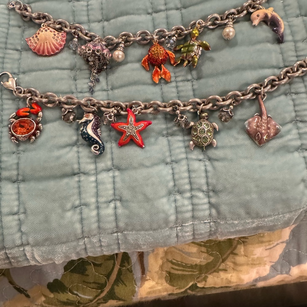 Colorful Ocean-Themed Charm Bracelets